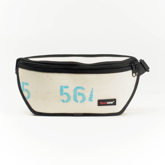 Hip Bag Otis, Feuerwear, Unikate, Nachhaltigkeit, Feuerwehrschlauch, Feuerwehr, Bauchtasche, Weiß, Rot, Schwarz, Upcycling